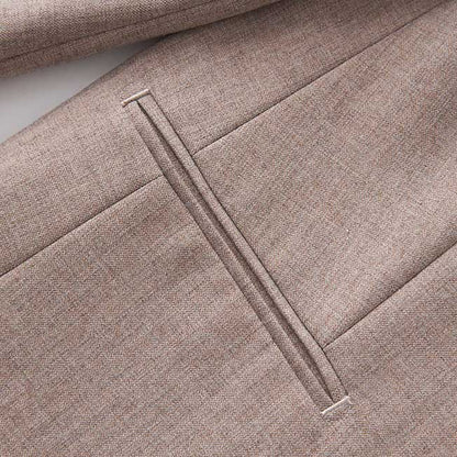 Detail of SD Dresscode formal women's vest pantsuit wedding featuring a tailored pocket design