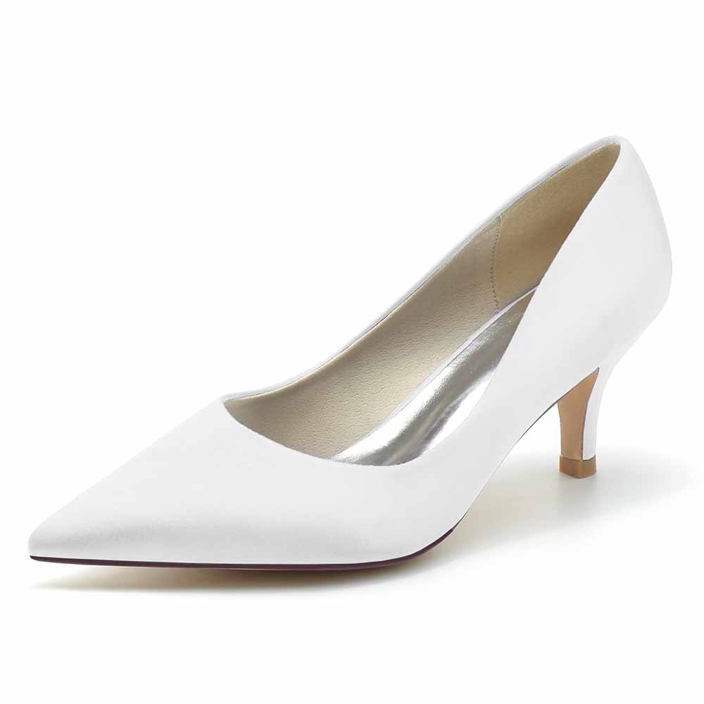 Elegant white wedding party shoes women with a sleek design and comfortable heel for special occasions