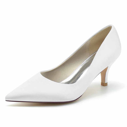 Elegant white wedding party shoes women with a sleek design and comfortable heel for special occasions