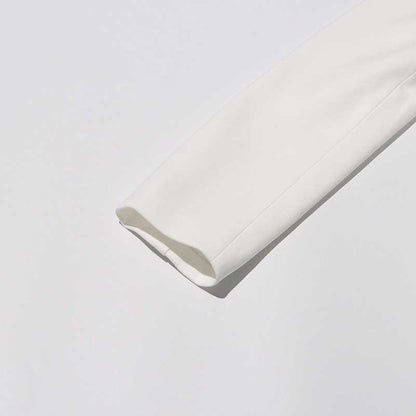 Oversized Blazer with Organza Ruffle Detai One Button Wedding Coat