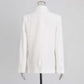 Oversized Blazer with Organza Ruffle Detai One Button Wedding Coat