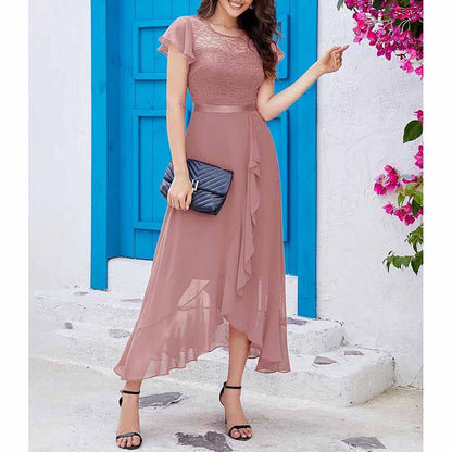 Wedding Guest Gress Evening Dress Long Wedding Dress with Slit Party Cocktail Dress