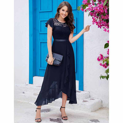 Wedding Guest Gress Evening Dress Long Wedding Dress with Slit Party Cocktail Dress
