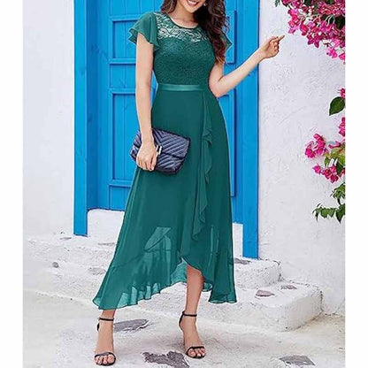 Wedding Guest Gress Evening Dress Long Wedding Dress with Slit Party Cocktail Dress