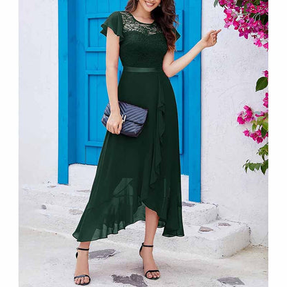 Wedding Guest Gress Evening Dress Long Wedding Dress with Slit Party Cocktail Dress