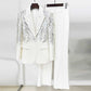 Women's Sequined Pant Suit Wedding Suit Two Pieces Trendy Pantsuit