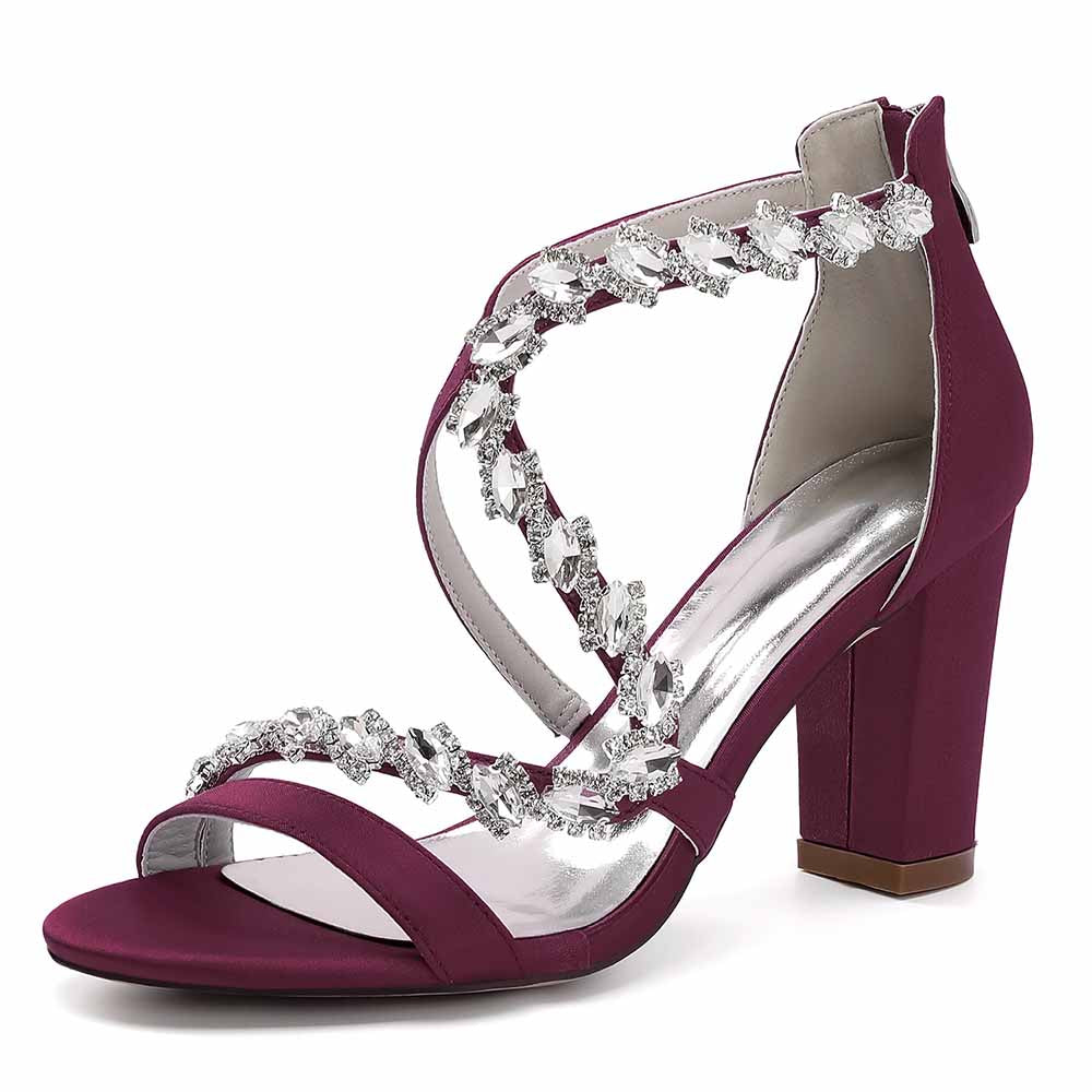 Elegant maroon heels with white crystal beaded detailing, perfect white crystal beaded heels for formal events
