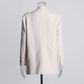 Women's Floral Applique Blazer White Coat