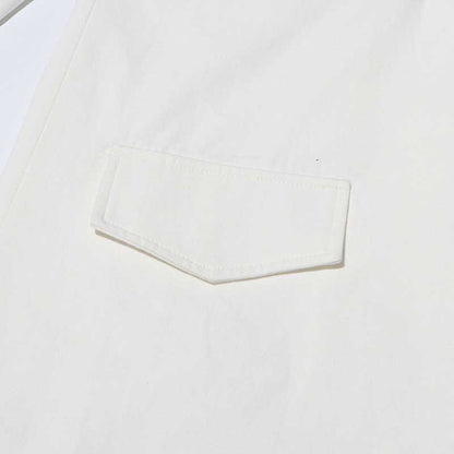 Women's Spliced Button Belt Blazer in White