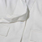 Women's Deep-V White Blazer Trendy Jacket with Cut-out Back