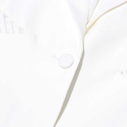 Women's Lace Stitching Blazer in White