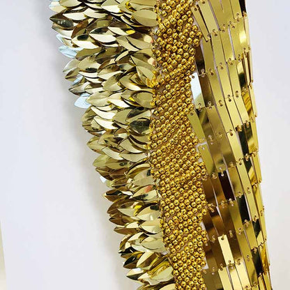 Women's One Button Slim Fit Blazer With Metaled Nails White Wedding Jacket