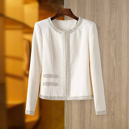 Women's Ivory Tweed Blazer Jacket