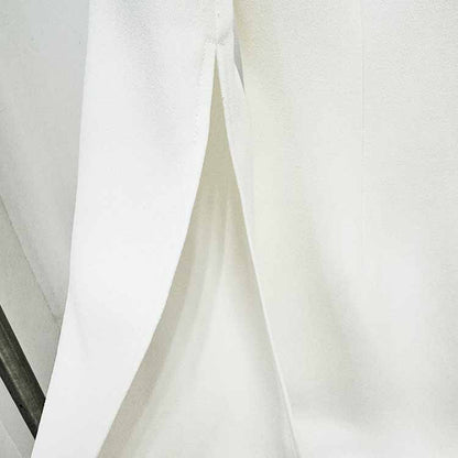 Women's White Mini Dress With Long Sleeves