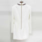 Women's White Mini Dress With Long Sleeves