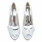 Appliqued Wedding Shoes Peep Toe Stiletto Trendy Bridal Heels