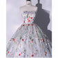 Vintage Sweetheart Embroidery Tulle Prom Dress Ball Gowns