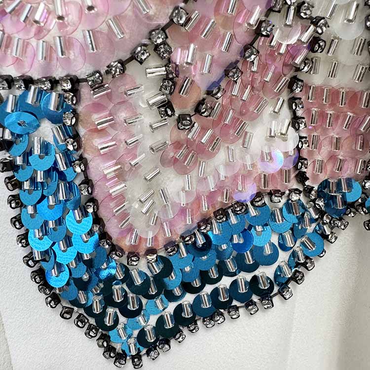 White Mermaid Prom Dress with Beads – Off Shoulder Long Sleeve Gown