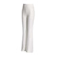 Long Sleeve Pearl Silk Suit White Hollow Tight Trousers Two-Piece Set