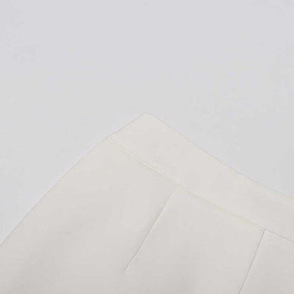 White Rose-applique Blazer Pants Suit Wedding Suit