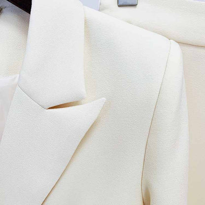 Womens Ivory Pantsuit Flare Trouser Suit Two Pieces Wedding suit