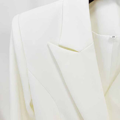 Womens Pantsuit White Flared Trouser Suit Two Pieces Wedding Pantsuit