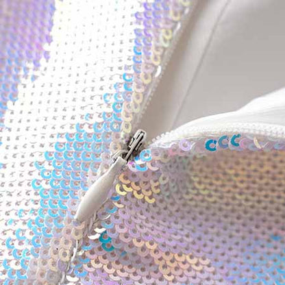 Women's Sequin Two Piece Skirt Suit Party Suit