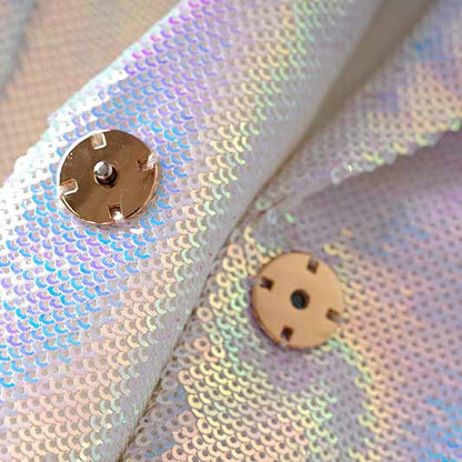 Women's Sequin Two Piece Skirt Suit Party Suit