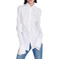 Women's Long Sleeves Fitted White Shirt