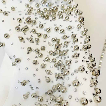 Women Luxury Wedding Suit Nail bead Blazer + Mid-High Rise Flare Trousers Suit Pants Suit