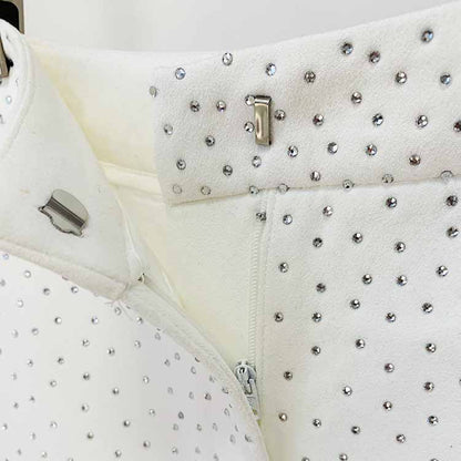 Womens Wedding Suit Luxury Hand Made Sequined Blazer + High Waist Skirt Suit Formal Suits