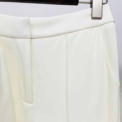 Women's Pantsuit Nail Beaded One Button Formal Suit Flare Pants Set Two Pieces Wedding Suit