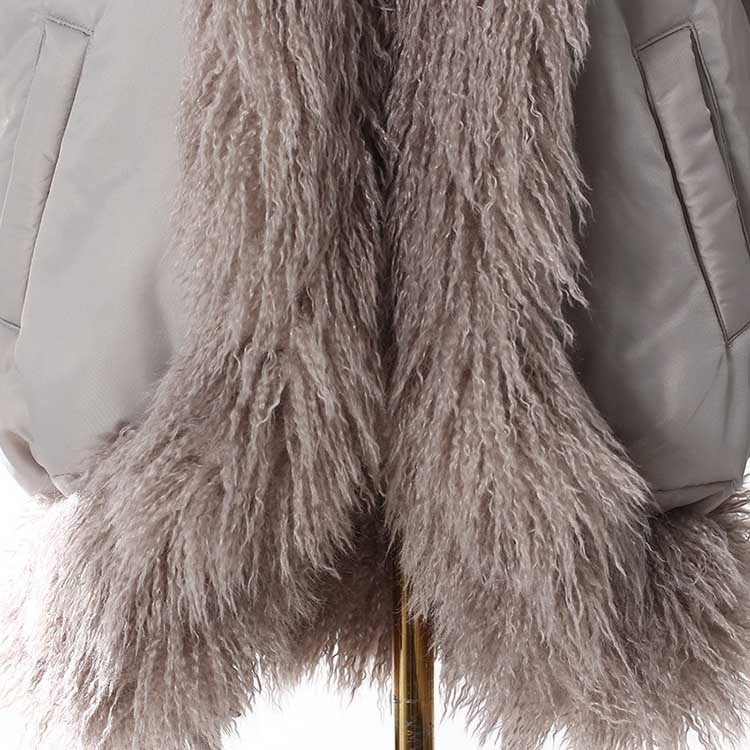 Women’s Faux Fur Winter Coat – Cotton-Padded Jacket with Faux Furs Hoddie