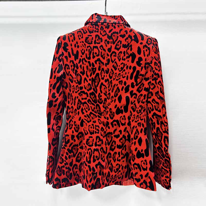 Slim Fit Animal Print Suit for Women