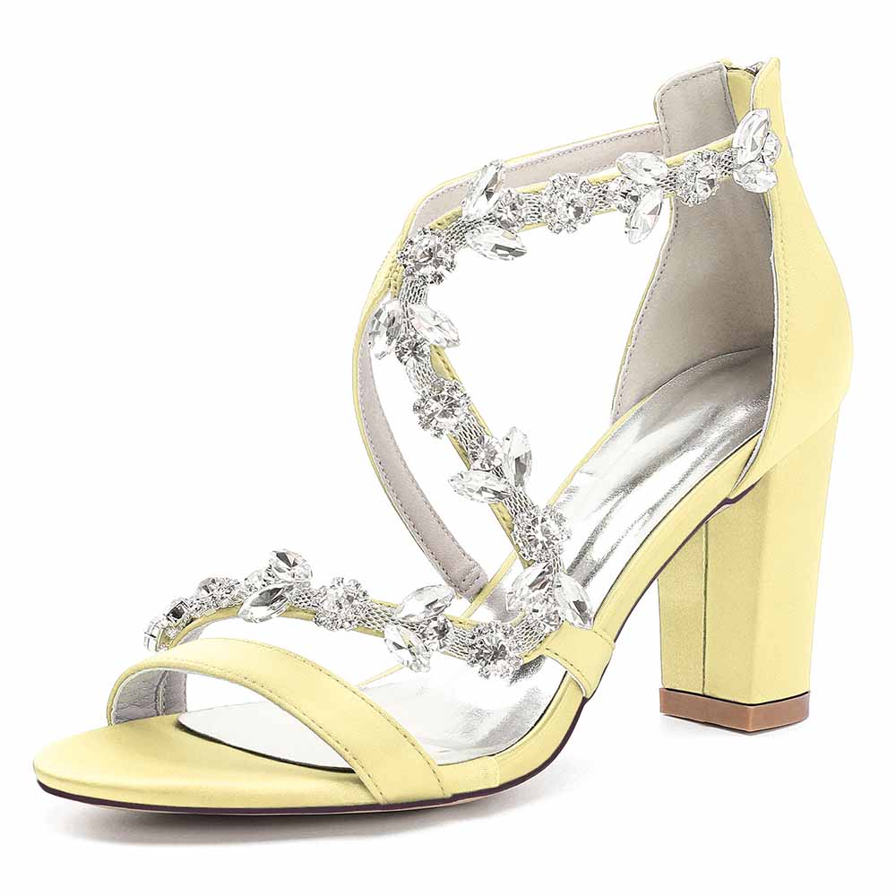 Crystal Strappy Wedding Heels by sd-hk for Elegance