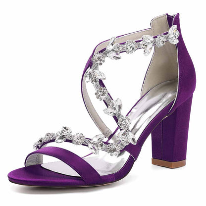 Crystal Strappy Wedding Heels by sd-hk for Elegance