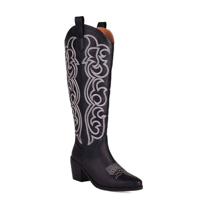Western Boots Cowgirl Boots with Classic Embroidery-Women