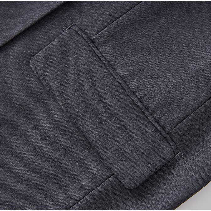 Women's Pantsuit With Belt Formal Event Suit in Black Grey