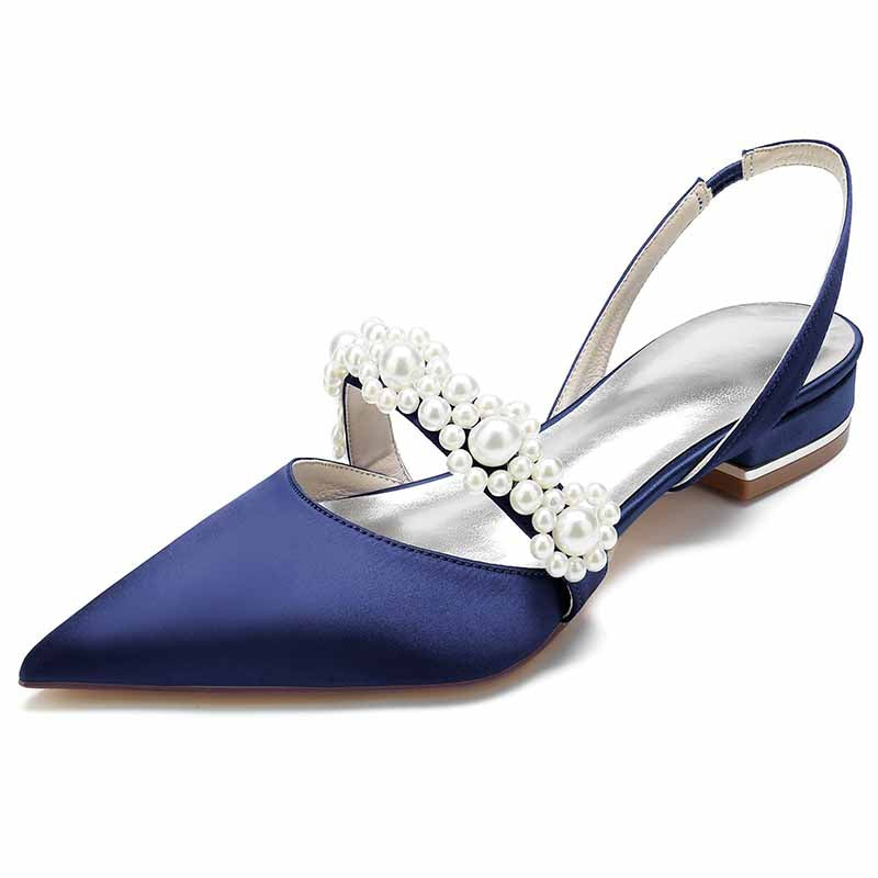 Women's bridal flats with rhinestones featuring a sleek design and elegant embellishments
