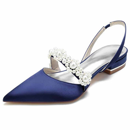Women's bridal flats with rhinestones featuring a sleek design and elegant embellishments