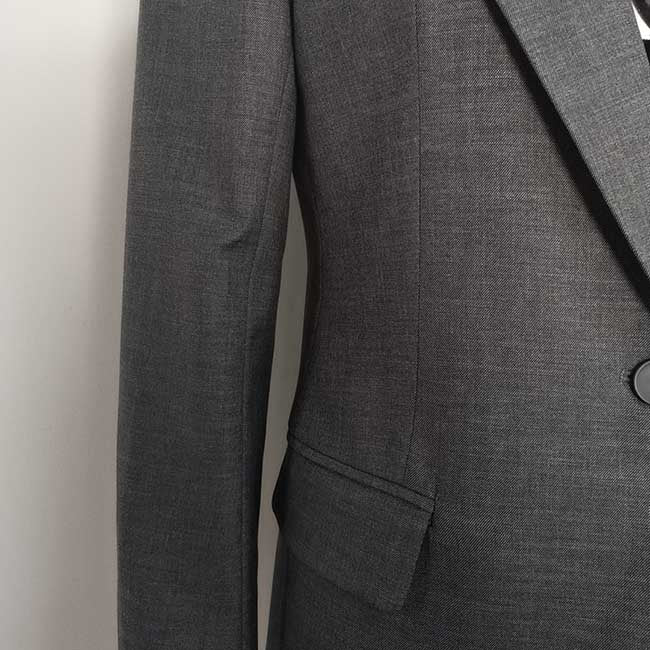 Women's grey tailored pantsuit by SD Dresscode with a sleek design for a professional look