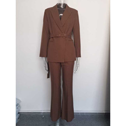 Elegant brown pant suit by SD Dresscode & Fashiontrends for women's pink pantsuit for formal events