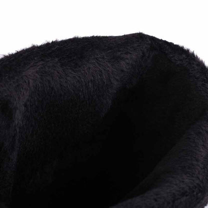 Inside view of women's retro floral cowboy boots showcasing soft black lining