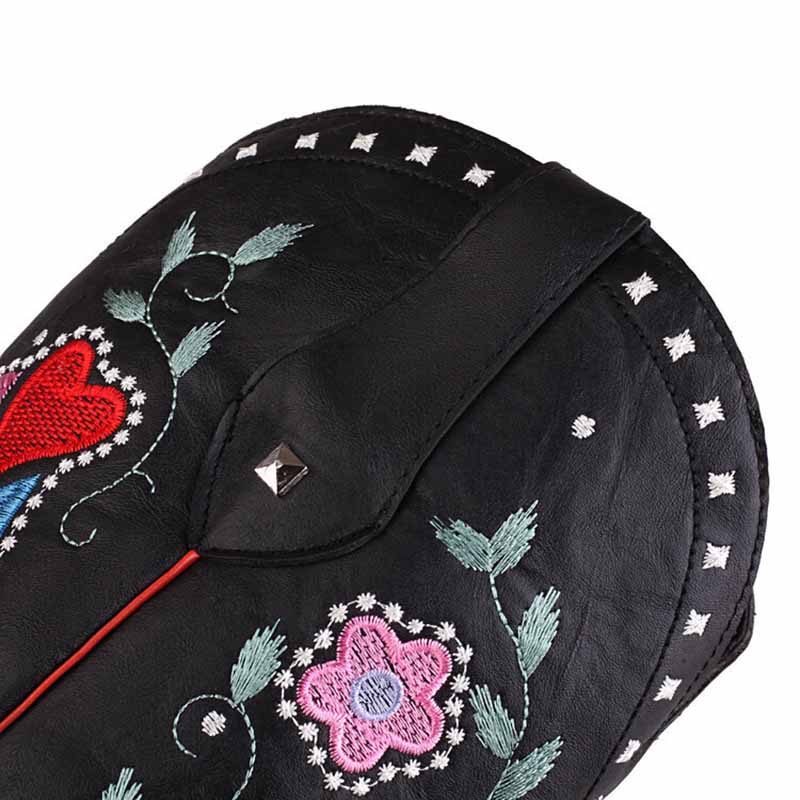 Women's retro floral cowboy boots with colorful embroidery and stylish design