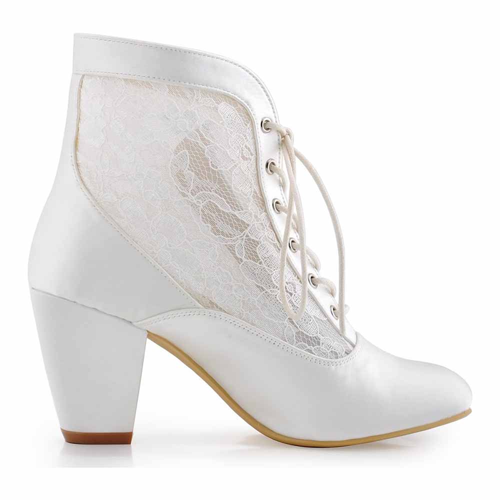 women's satin lace wedding shoes with stylish design and elegant lace details
