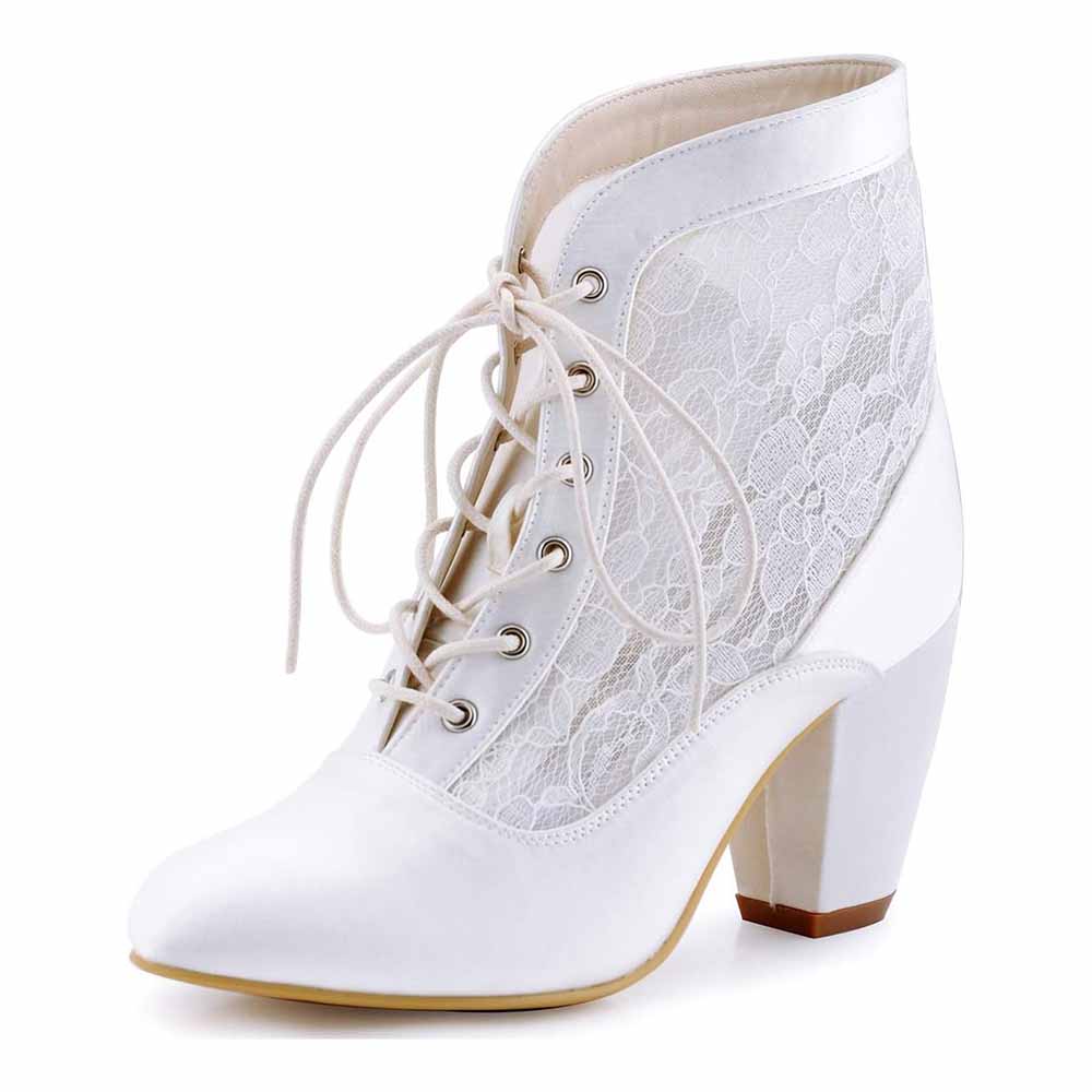 S&DCo. women's satin lace wedding shoes featuring a lace design and a stylish high heel