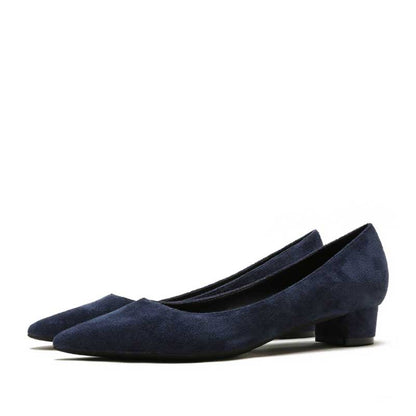 SD Dresscode women's suede party shoes in navy blue with a stylish pointed toe design