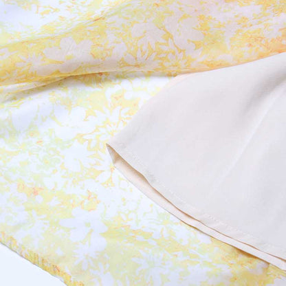 Puff Sleeve Midi Dress Yellow