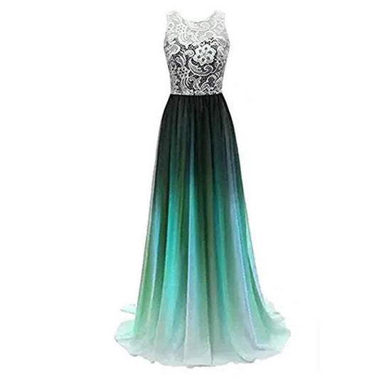 sd-hk Evening Prom Dress Ombre A Line Bridesmaid Dress Gowns