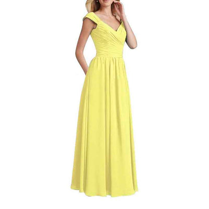 Womens Long Sleeveless Flowy Bridesmaid Cocktail Evening Gown Maxi Dress